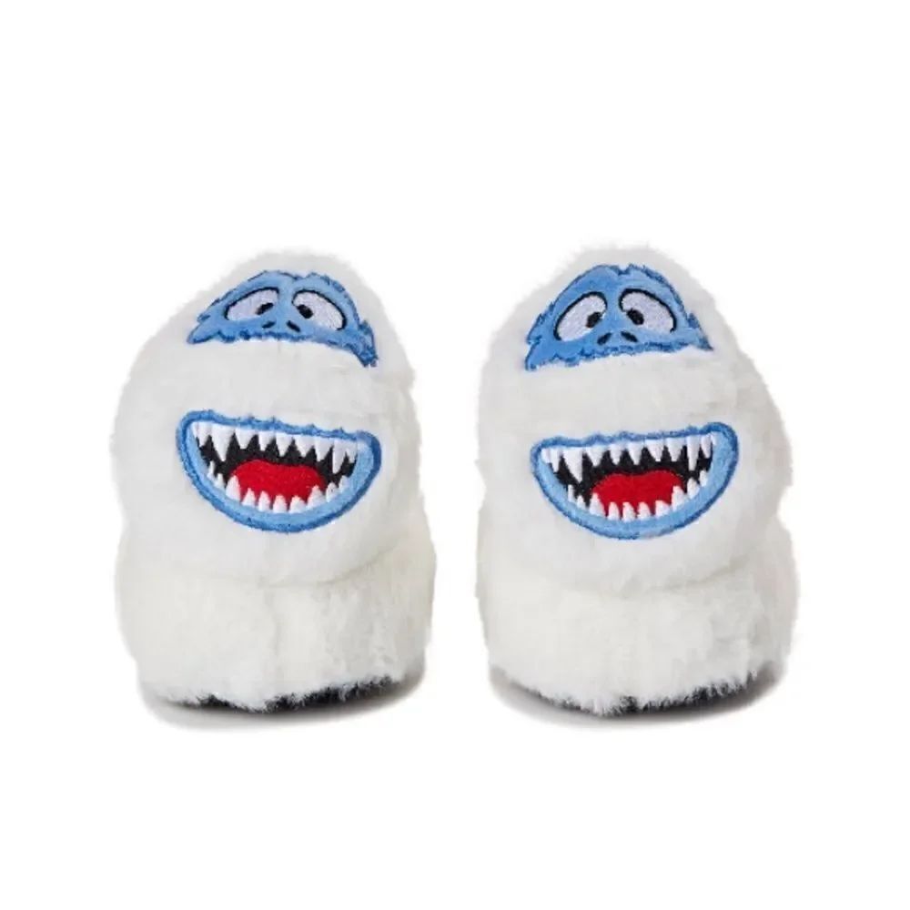 Baby Boys Girls Abominable Snowman Slippers Fuzzy Faux Fur Shoes Size 4